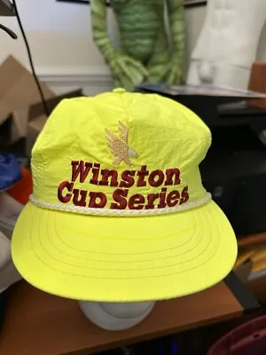 Vintage Trucker Hat Snapback USA Winston Series Neon Green • $28.79