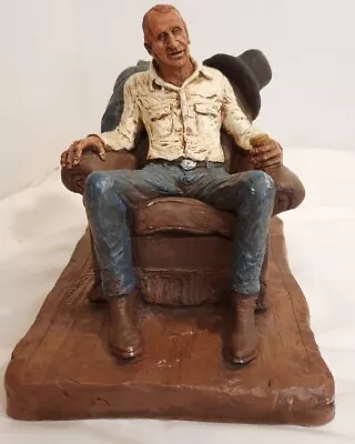 1973 Michael Garman Cowboy  Chairman Of The Range  Statue Sculpture SIGNED • $99.99