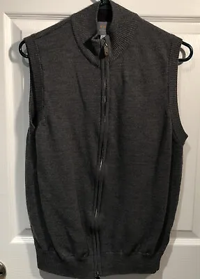 Thomas Dean Extra Fine Merino Wool Men's Vest Size L. • $50