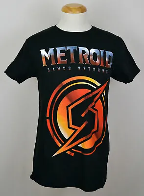 Metroid T-Shirt Nintendo Samus Returns Video Game Graphic Tee Cotton Black NWT • $14.99