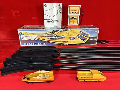 Vintage Mattel Sizzlers Hot Line Thunder Run Train Set - With Box • $39.99