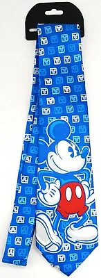 New Disney Parks Blue Mickey Mouse Walt Disney World Logo Men's Silk Neck Tie • $13.96