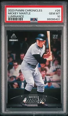 2023 Panini Chronicles Mickey Mantle Luminance Card #26!  PSA 10! • $0.99