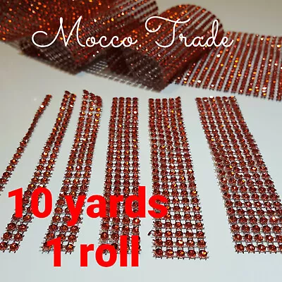£5.69 • Buy 9m Length Red Diamante/ Diamonte Rhinestone Effect Mesh Ribbon Cake Trim 
