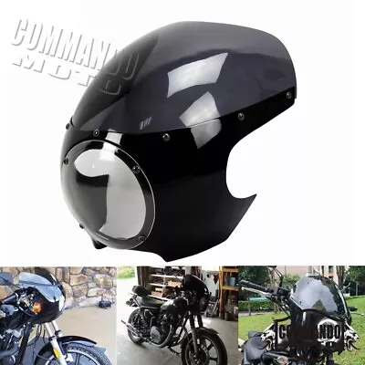 Vintage Headlight Fairing For Harley Honda BMW R80 R60 100 Yamaha XS Cafe Racer • $93.82