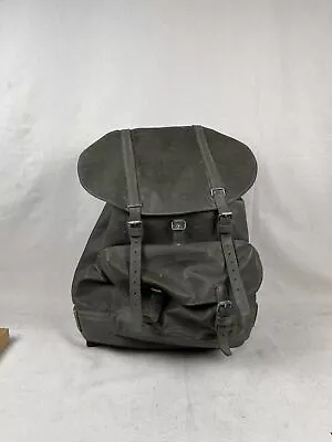 Vintage Army Leather Military Rucksack Backpack • $99.95