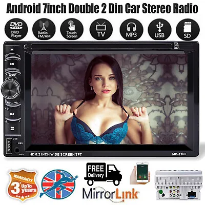Estereo De Pantalla Para Coche Carro CD DVD MP3 MirrorLink Para Ios Android 6.2” • $86.73