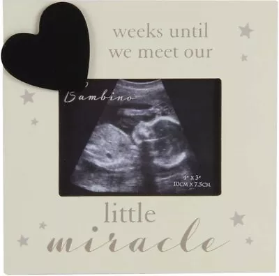 Bambino Little Miracle Baby Scan Photo Frame With Chalkboard - New Baby Gifts  • £8.99