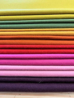 NEW RANGE - Classic Melton 100% Wool Fabric. 60 COLOURS! Upholstery & Curtains • £21.45