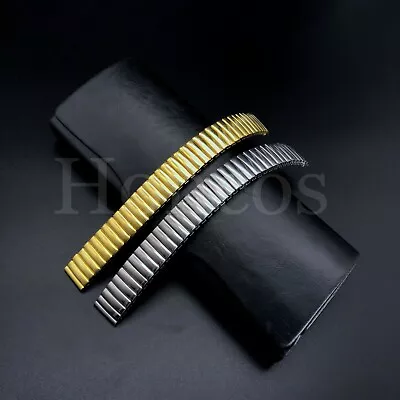 12 - 22 MM Stretch Expansion Steel Watch Band Strap Bracelet Gold Silver Polish • $13.99