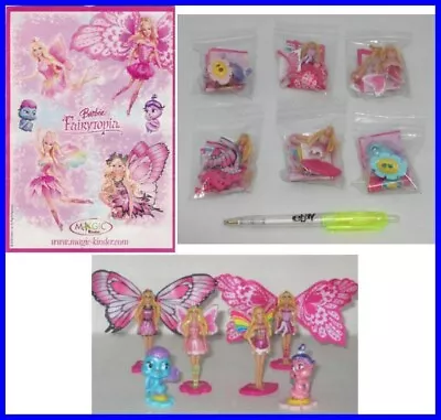 Complete Set 6 Mini Figure Doll Barbie Fairytopia Series Kinder Ferrero • $18.25