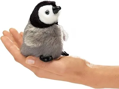 Folkmanis Mini Emperor Penguin Baby Finger Puppet • $15.49