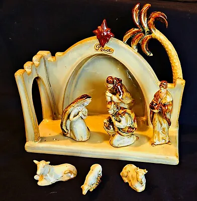 Vintage PARTIAL NATIVITY SET SEASONS Of CANNON FALLS MIDWEST  8 Pc Earthenware • $20