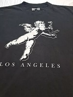 Angel With Gun T Shirt Los Angeles 2 XL Black Made In USA • $8.48