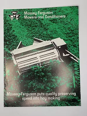 Original Vintage MASSEY FERGUSON MOWERS And CONDITIONERS Brochure (27) • $13