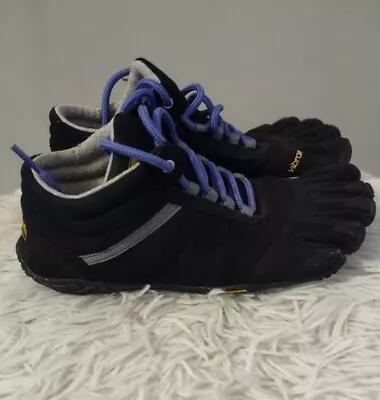 Vibram FiveFingers Women Trek Ascent Insulated Shoes Black Purple Sz 38 US 7.5 • $40