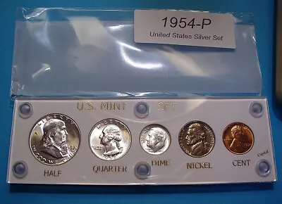 1954 P SILVER SET Of U.S. COINS MINT LUSTROUS BRILLIANT UNCIRCULATED NICE • $44