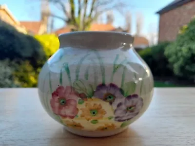 £8.45 • Buy Vintage E Radford Handmade Decorated Vase Floral Pattern Marked WC.