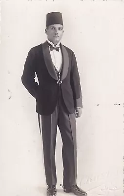 EGYPT VINTAGE PHOTO - Officer In Wedding Suit  . PHOTO CHARLES 1932 • £14.48