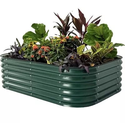 Vego Garden Aluzinc Raised Garden Bed Kits 17  Tall 6 In 1 Modular Metal Rai... • £76.01