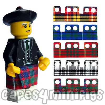 CUSTOM Tartan Fabric Kilt Cape. Ideal For Your Lego Bagpiper Minifig. Kilt Only. • £2.14