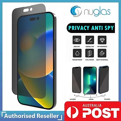 $7.95 • Buy Screen Protector Nuglas Privacy Anti-Spy Glass For IPhone 15 14 12 13 11 Pro Max