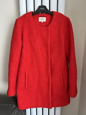 PAPAYA Weekend / Matalan - Ladies / Womens Red Coat - Size 10 - Wool Mix • £8.99