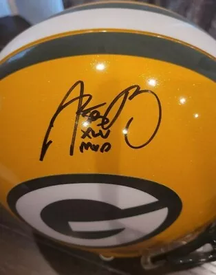 Aaron Rodgers Autographed MVP Super Bowl XLV Helmet #45/45 Steiner COA. • $2999.99