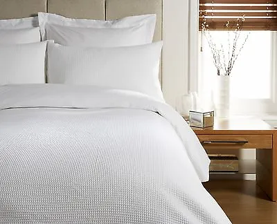 Waffle Egyptian Cotton 300 Thread  Duvet Cover  Bed Set  • £29.95