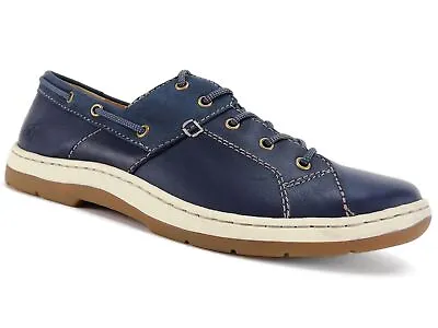 Born Men's Marius Boat Shoes Navy Leather Size 8 M • $57.50