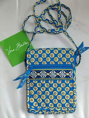 VERA BRADLEY Mini Hipster Crossbody Purse - Riviera Blue - Perfect Condition • $22.95