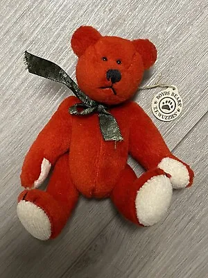 Boyds Bears 5  Mini T Frampton “T F Wuzzie” Red Teddy Bear With White Paws • $12.49