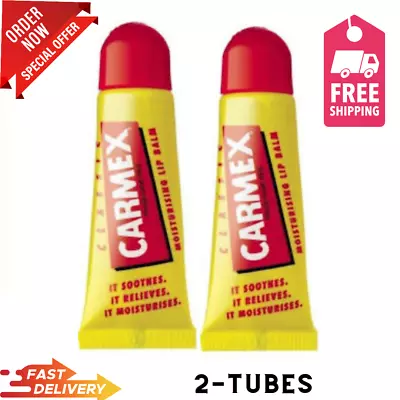 Carmex Original Lip Balm Classic Moisturizing Lip Care  Medicated  0.35oz 2-tube • $8.99