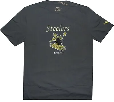 Pittsburgh Steelers Throwback Logo Reebok Vintage Slim Fit Shirt New Tags • $9.95