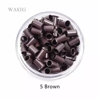 Micro Copper Tube Rings Beads Links Human Hair Extensions Tools 3.4mm 1000PCS • $9.89