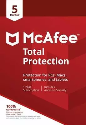 Home/office Software McAfee McAfee 2018 Total Protection 5 Devices • $17.99