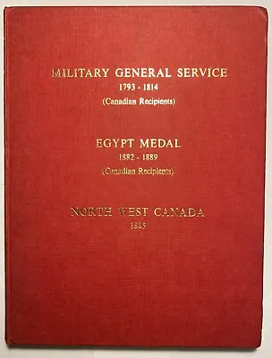 Canada Military General Service 1793-1814 Egypt 1882-1889 Medal Rolls 1975 Spink • $60