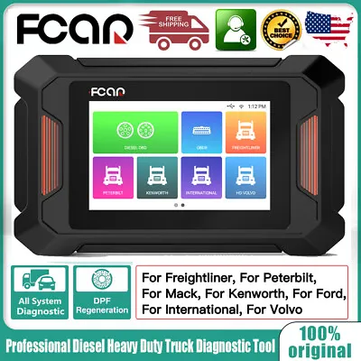 Fcar F801 Heavy Duty Truck Diagnostic Scanner OBD All System DPF Regen 6PIN/9PIN • $359.99