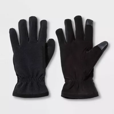 Goodfellow 3M Ribbed Leather Thinsulate Insulated Gloves Black S M Tech NWT • $15.95