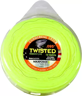 Maxpower 338814 0.095-Inch Premium Twisted Trimmer Line 200-Foot Length • $25.11