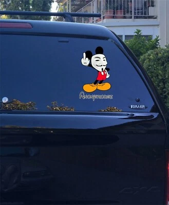 $7.50 • Buy 02-86 Mickey Mouse V For Vendetta Anonymouse Art Illustration Window Decal