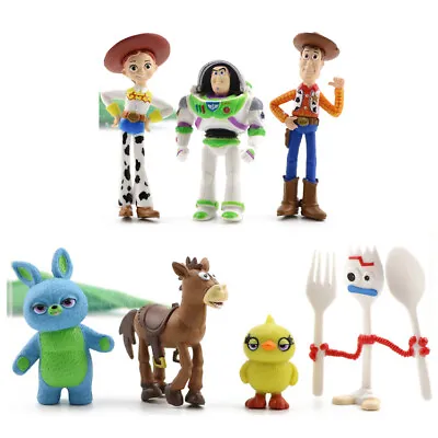 7Pcs Toy Story 4 Figure Toys Character Woody Buzz Lightyear Jessie Kids Gift Set • $27.49