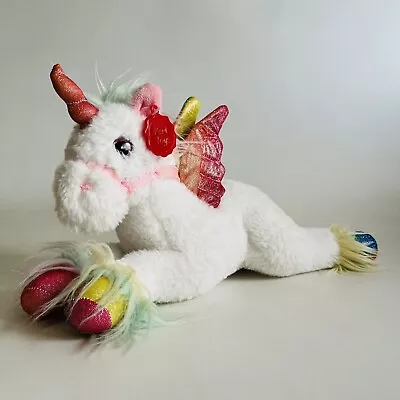 Keel Toys Soft Toy Cuddly Plush White Unicorn Pegasus Fantasy Horse Animal • £10.95