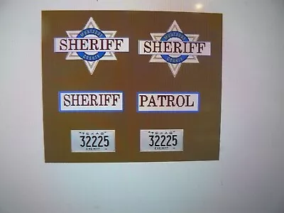 Montague County Texas Sheriff Car Decals 1:18 (Fictitious Smokey And Bandit) • $14.39