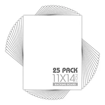 Mat Board Center Pack Of 25 11x14 White Backing Boards 4ply Thickness For Pictur • $35.05