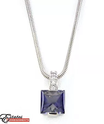 Movado Iolite 18K White Gold Pendant-Necklace • $1150