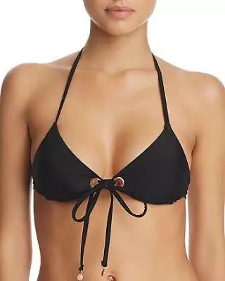 NWT 6 Shore Road By Pooja Women's Black Rock Swimsuit Bikini Top Large Tfe04 • $0.99