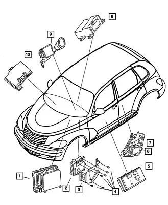 01 2001 Chrysler Pt Cruiser *new* Genuine Mopar Abs Module Computer Id-5017847ac • $142.39