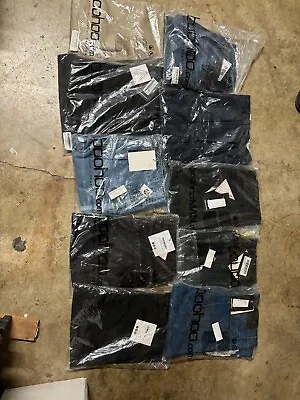 Lot Of 10 - NEW Boohoo.com Boohoo Man Skinny Stretch Denim Jeans Pants Size 32 . • $90
