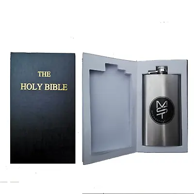 £11.99 • Buy Hip Flask - Novelty Holy Bible With Hidden Compartment | 6oz Stainless Steel